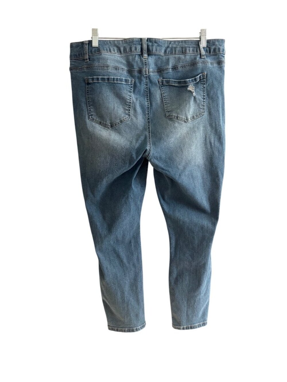 Indigo Fusion Plus Size 18 Indie Sleaze Distressed Skinny Jeans Y2K Streetwear - Picture 2 of 10
